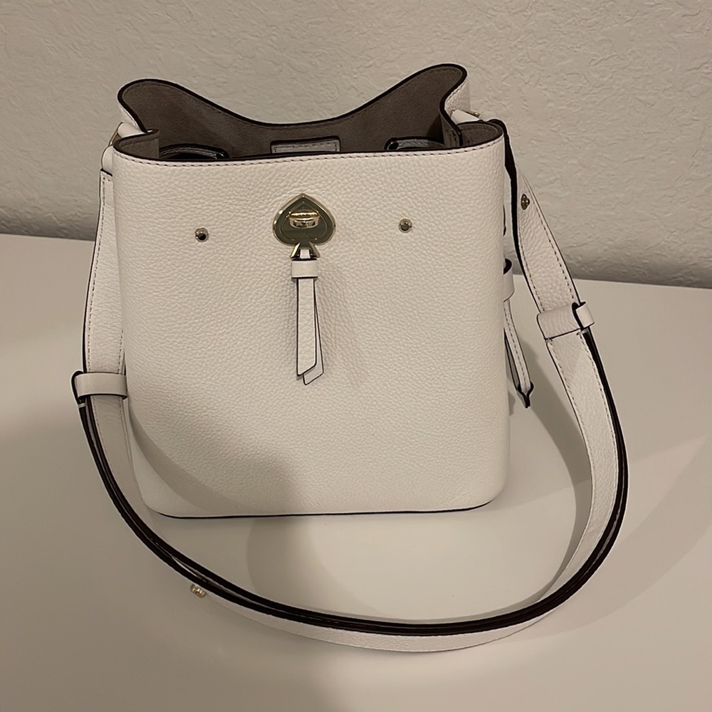 kate spade White Leather Bucket Shoulder Bag - Picture 9 of 16